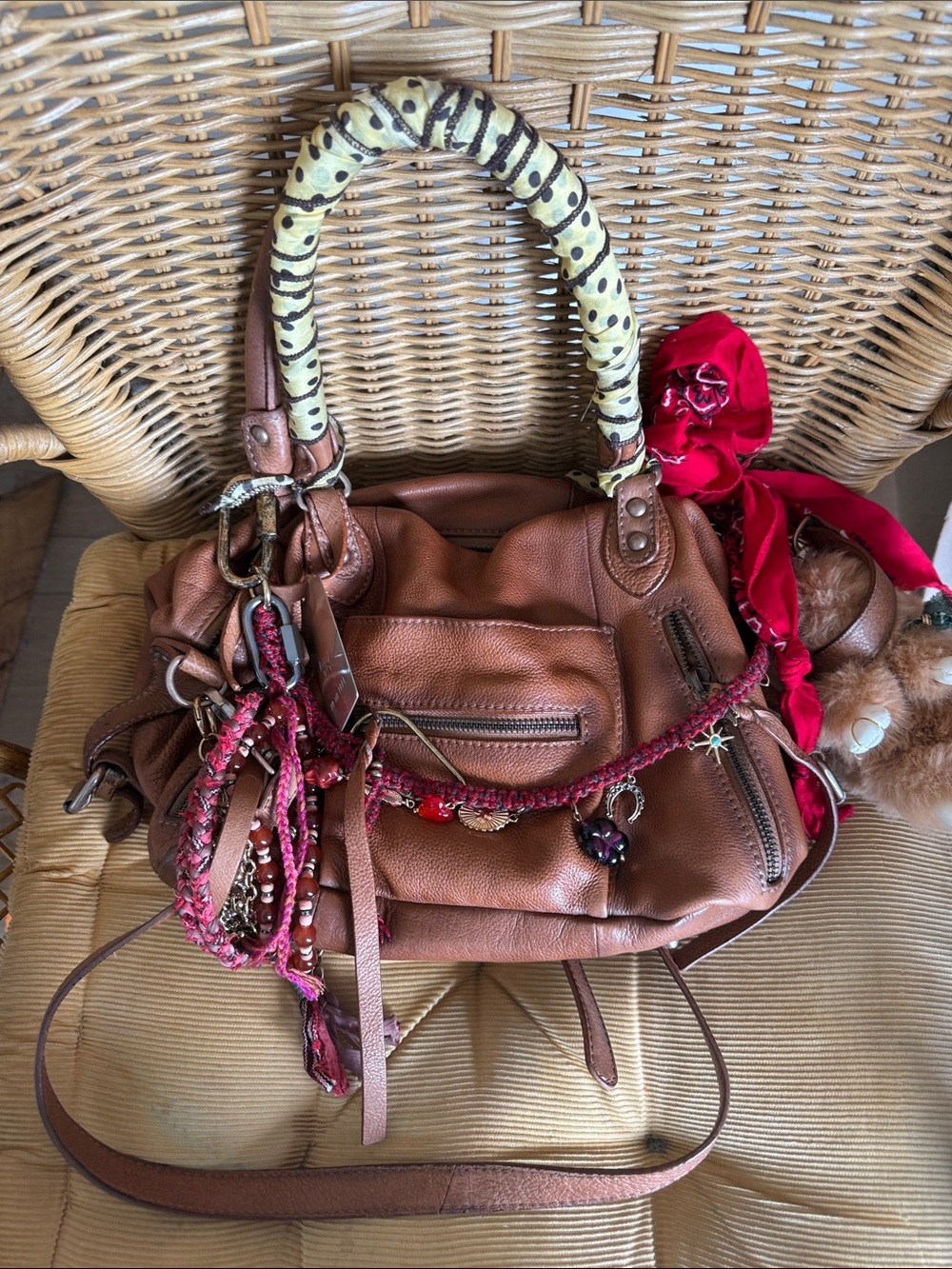 Baby Emerson bag free people WITH CHARMS and scarves. - Picture 2 of 7